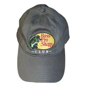 Bass Pro Shops Club Gray Baseball Cap Hat Adjustable